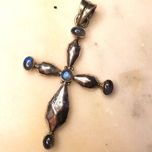 Silver cross pendant